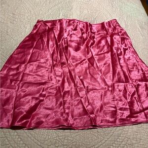 Aritzia Satin Pink Mini Skirt
